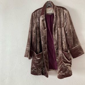 Anthropologie Crushed Velvet Blazer